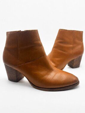 Madewell Tan Leather Ankle Boot Women's Size 8